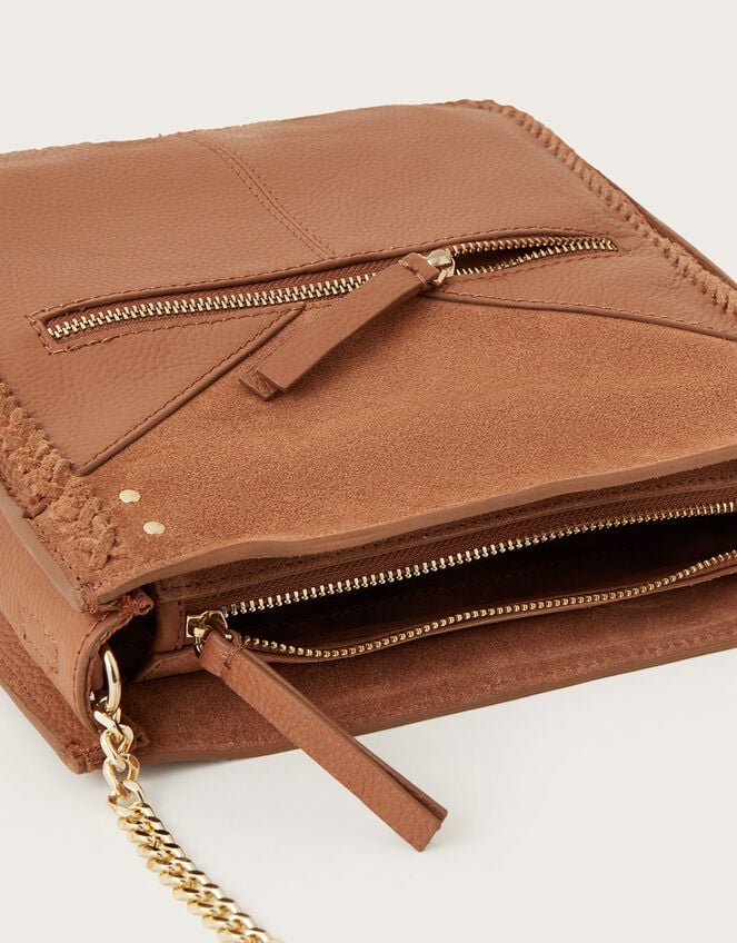 Large Leather Cross-Body Bag, , large