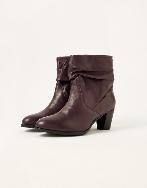 red flat slouch boots