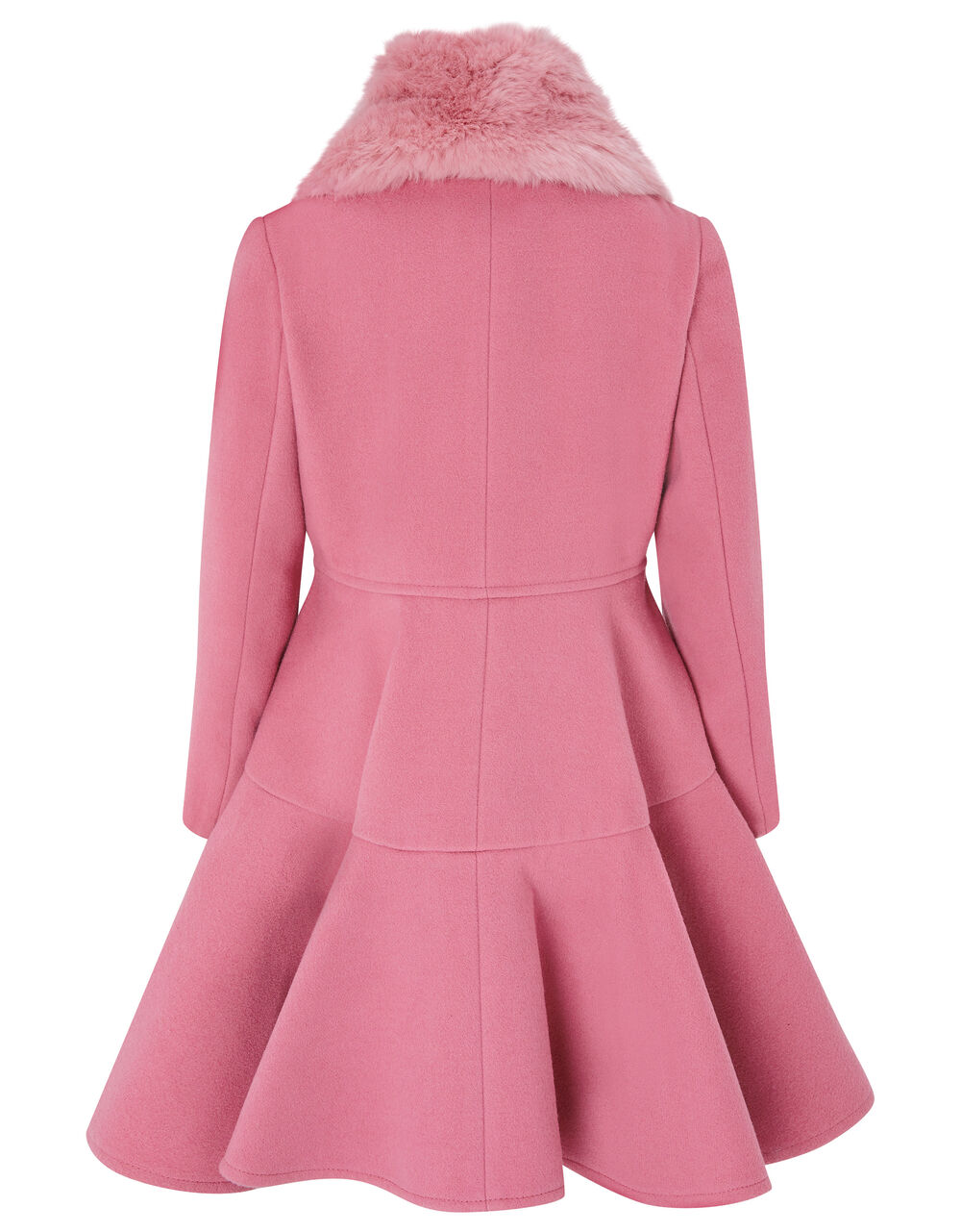 Twirl Ruffle Coat Pink Girls' Coats & Jackets Monsoon UK.