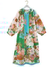 One Hundred Stars Kitsch Bouquet Pussybow Midi Dress, , large