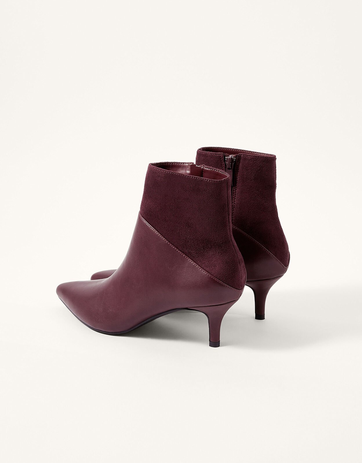 Mixed Material Ankle Boots Red Women s Shoes Monsoon UK