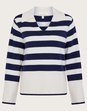 Shay Stripe Jumper, Ivory (IVORY), large