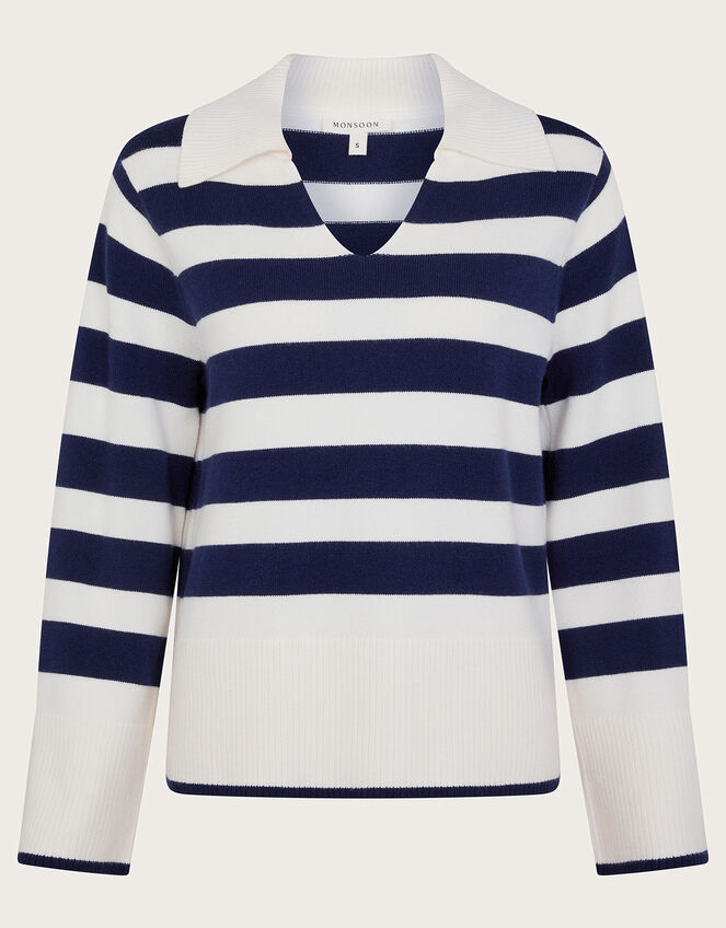 Shay Stripe Jumper, Ivory (IVORY), large