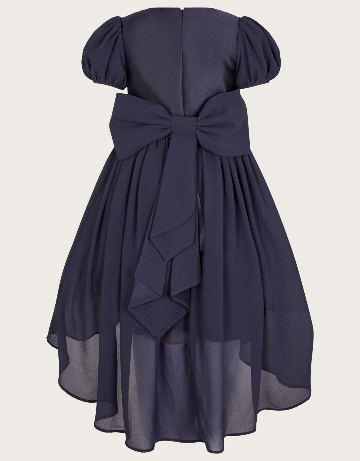 Monsoon navy flower girl dress sale