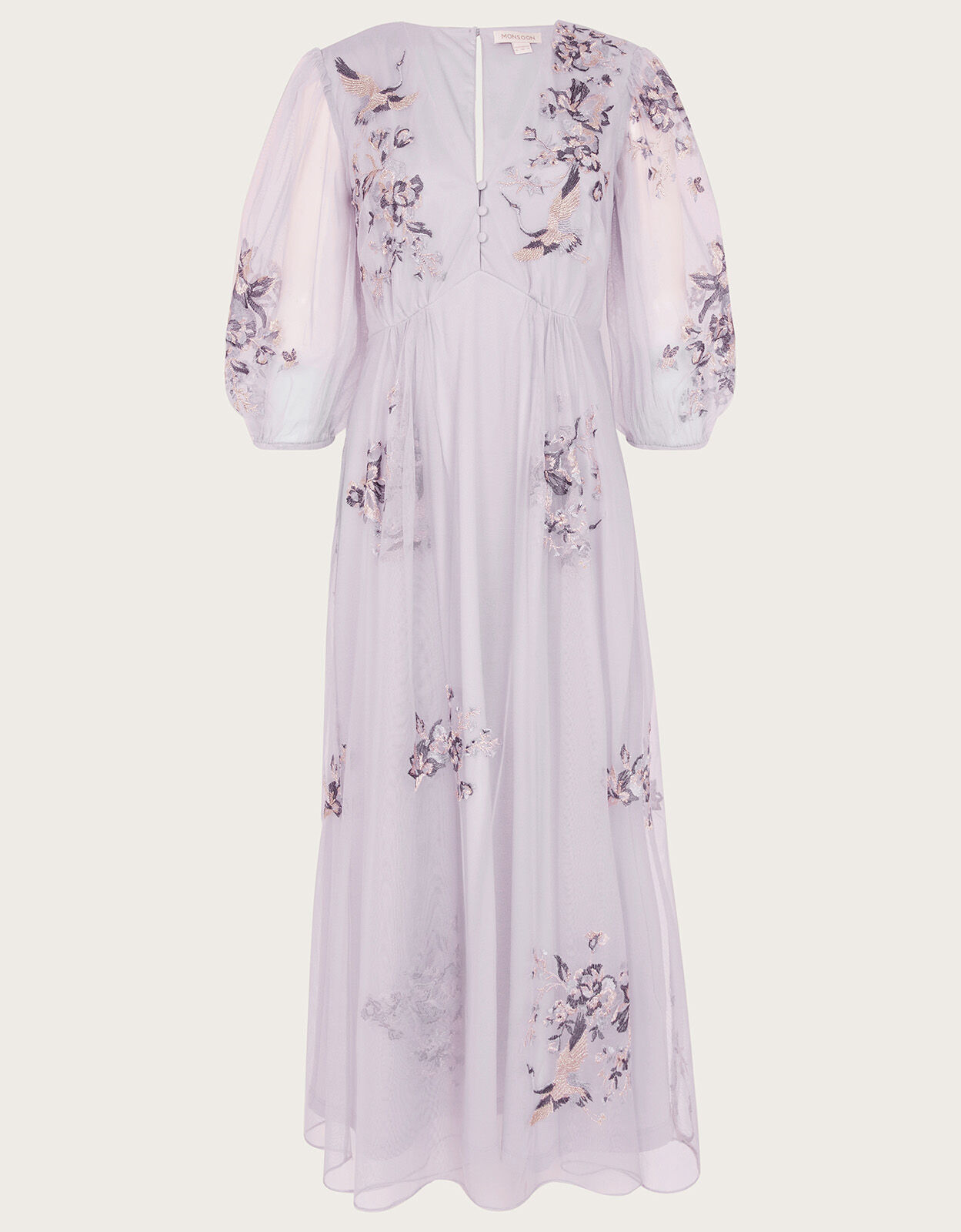 Lilac deals embroidered dress