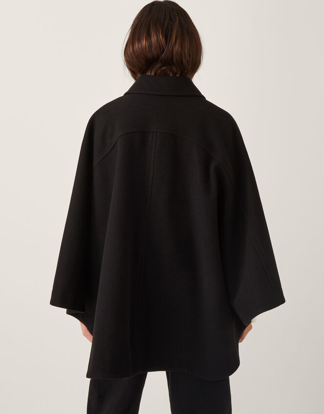 Ciara Cape Coat, Black (BLACK), large