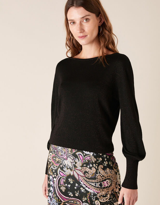 Sparkle Jumper with Sustainable Viscose, Red (BERRY), large