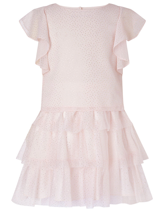 Metallic Top and Tiered Skirt Set, Pink (PINK), large