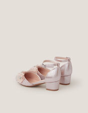 Leila Sequin Flower Two-Part Heels, Pink (PINK), large