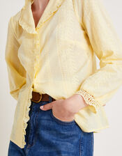 Cora Embroidered Shirt, Yellow (YELLOW), large
