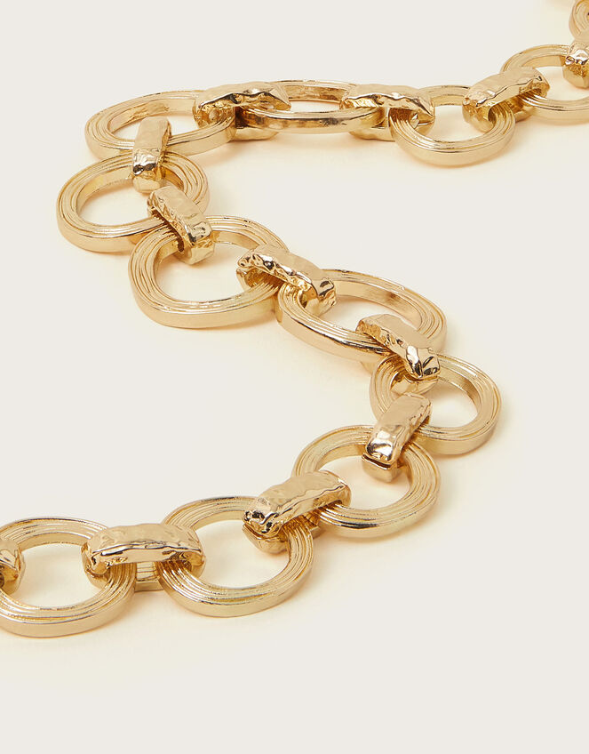 Hammered Link Necklace, , large
