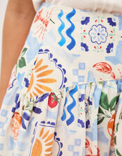 Monsoon x Charlie Taylor Printed Midi Skirt, White (WHITE), large