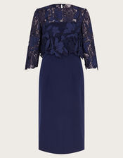 Maya Lace Dress, Blue (NAVY), large