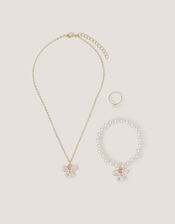 Floral Butterfly Jewellery Set, , large