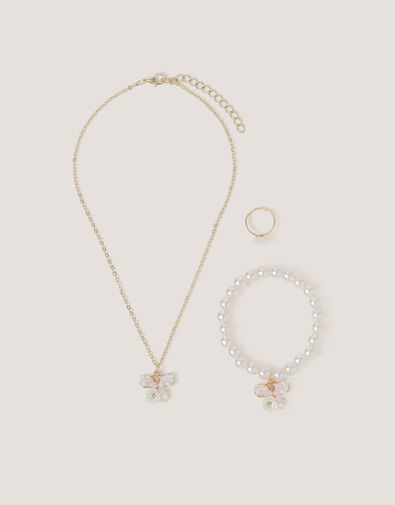 Floral Butterfly Jewellery Set, , large