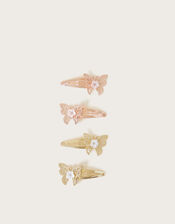 4-Pack Floral Butterfly Hair Clips, , large