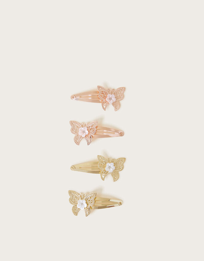 4-Pack Floral Butterfly Hair Clips, , large