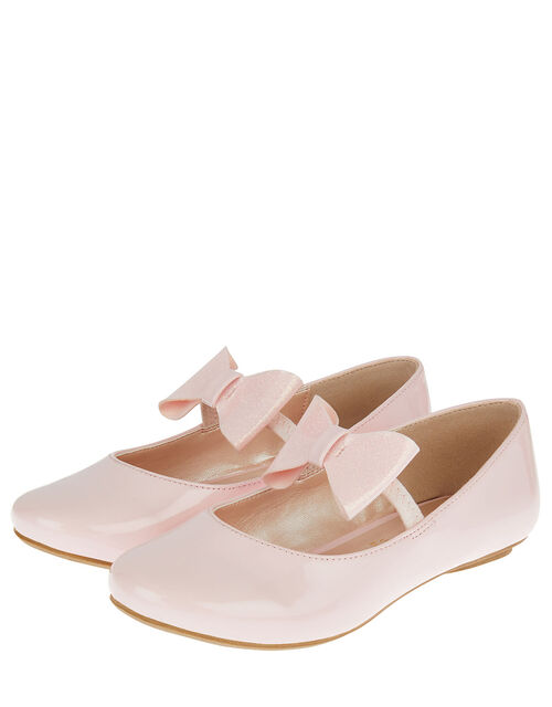 Patent Bow Ballerina Flats, Pink (PINK), large