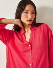 Esme Beach Shirt Dress, Orange (CORAL), large