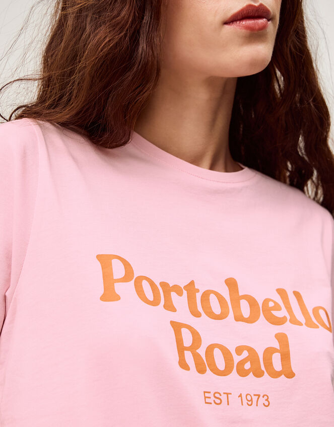 Portobello Road Slogan T-Shirt, Pink (PINK), large