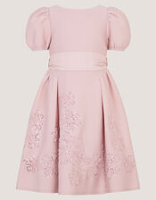 Josie Embellished Puff Sleeve Party Dress, Pink (DUSKY PINK), large