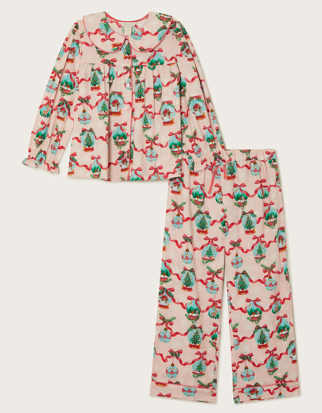 Christmas Snow Globe Long Pyjamas Set, Pink (PINK), large