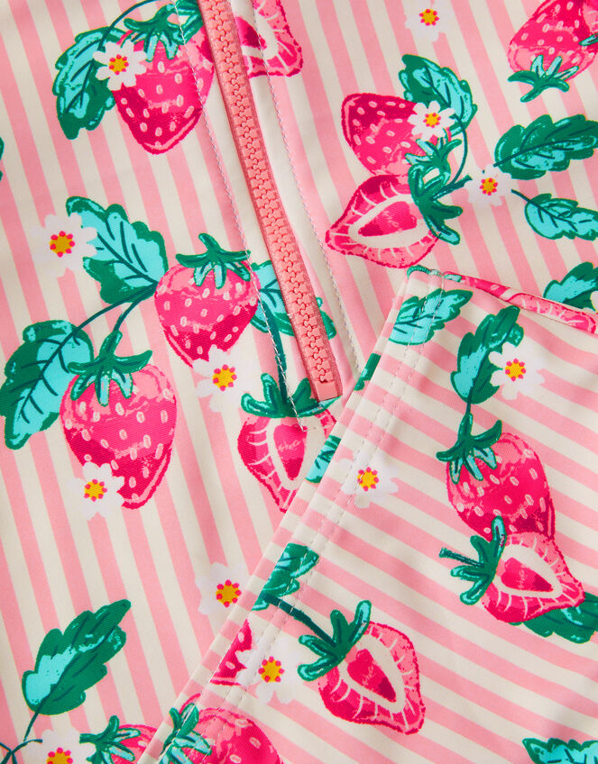 Baby Strawberry Print UPF50+ Swim Set, Pink (PINK), large