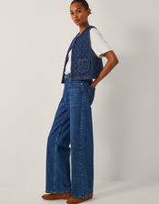 Martha Quilted Waistcoat, Blue (DENIM BLUE), large
