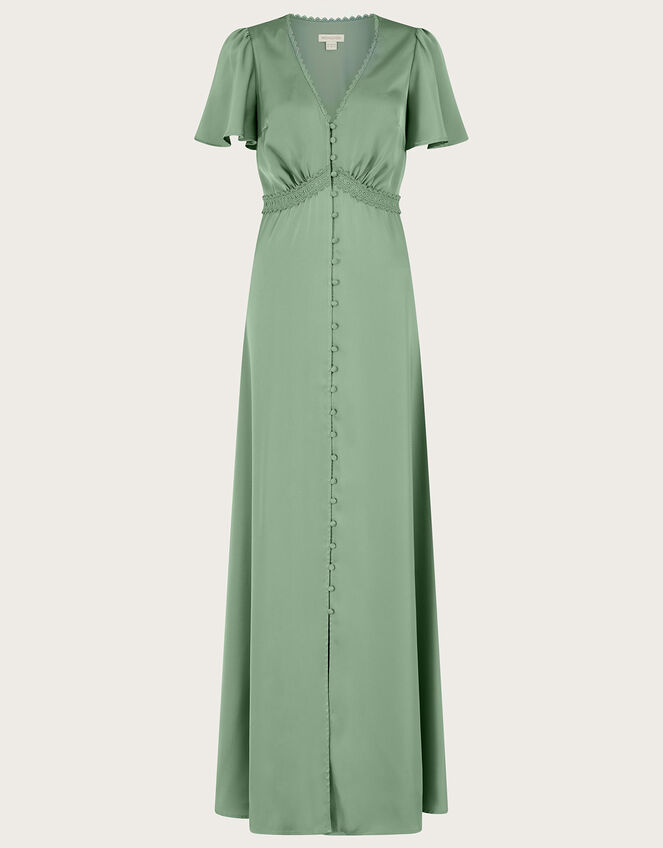 Fiona Satin Maxi Gown (Greenery) main image 1
