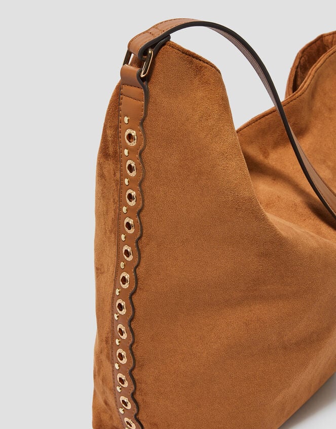 Tori Faux Suede Hobo Bag, , large