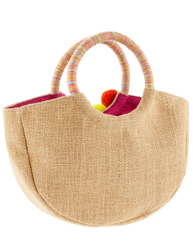 Tropical Paradise Embroidered Woven Bag, , large