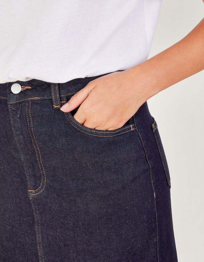 Mia Denim Maxi Skirt, Blue (INDIGO), large