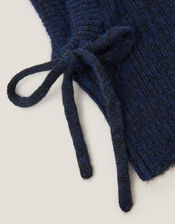 Darla Knitted Bonnet, Blue (NAVY), large