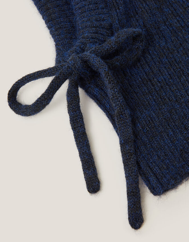 Darla Knitted Bonnet, Blue (NAVY), large