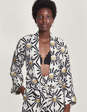 Zamora Tie Front Top, White (WHITE), large