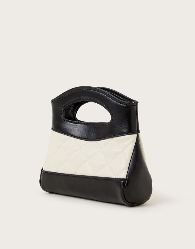 Monochrome Quilted Mini Bag, , large