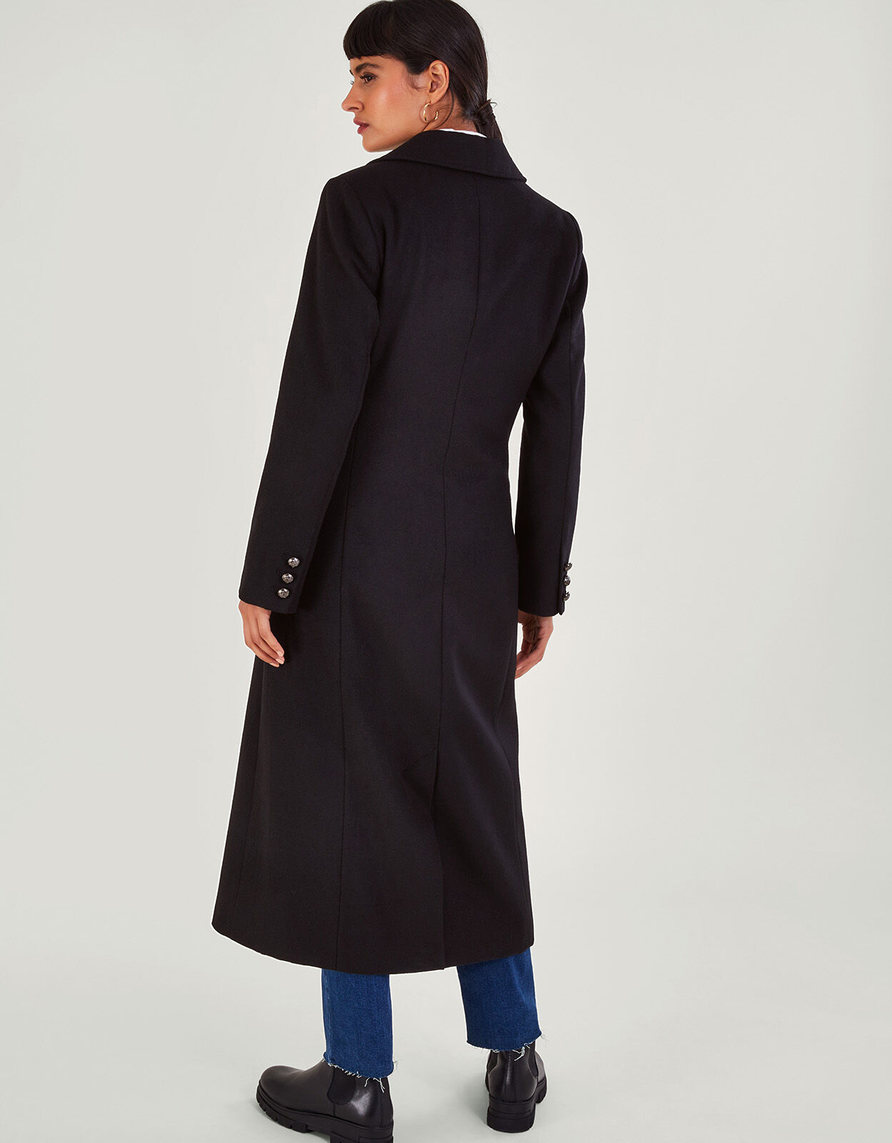 Daria Double Breasted Coat Black