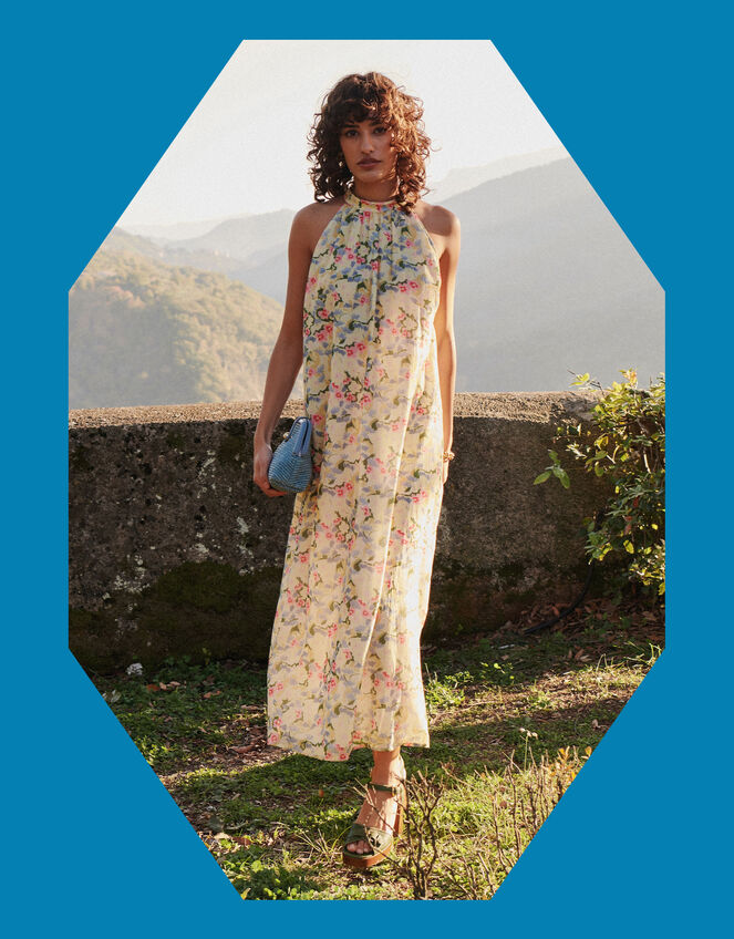 Petite Mendigote Riyu Floral Midi Dress, Multi (MULTI), large
