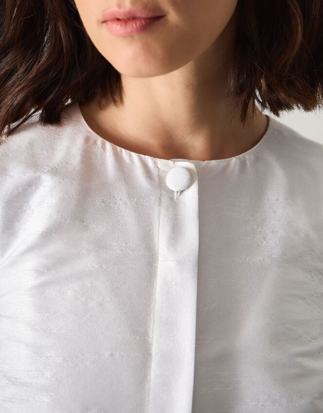 Mia Puff Sleeve Wedding Jacket, Ivory (IVORY), large