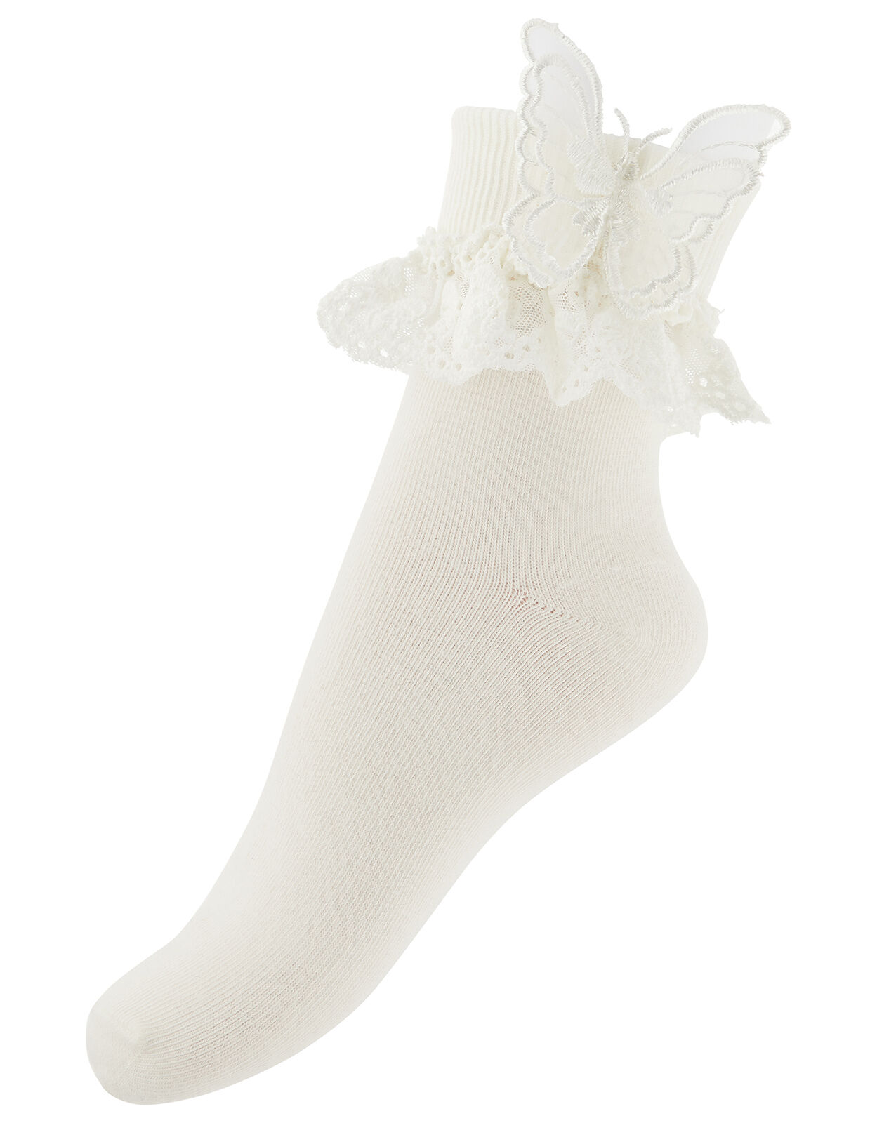 Ivory butterfly online hair clips