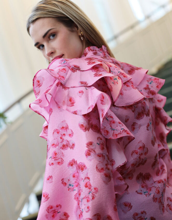 Crās Sylvia Rose Ruffle Blouse, Pink (PINK), large