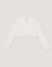Carmela Crochet Long Sleeve Cardigan , Ivory (IVORY), large
