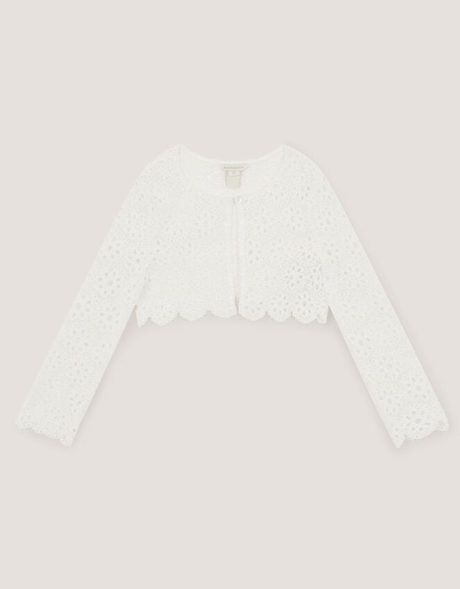 Carmela Crochet Long Sleeve Cardigan , Ivory (IVORY), large