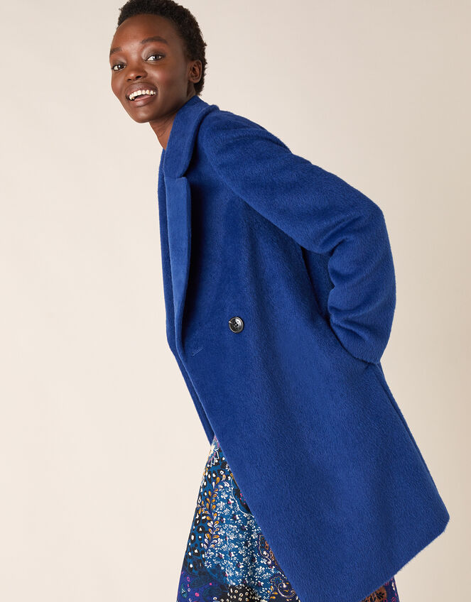 Eliza Textured Coat, Blue (BLUE), large