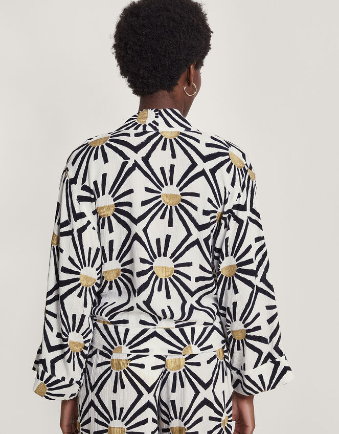 Zamora Tie Front Top, White (WHITE), large