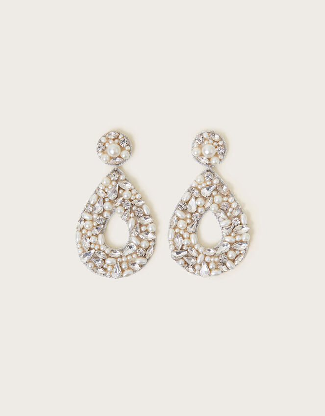 Diamante Statement Earrings Silver | Gifts | Monsoon UK.