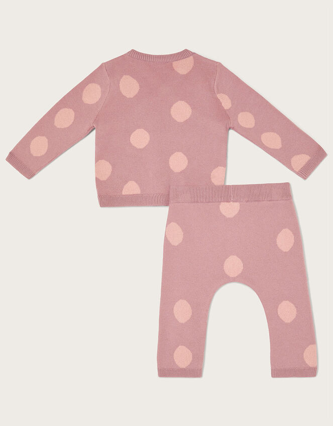 Newborn Bear Knit Wrap Top and Leggings Set, Purple (LILAC), large