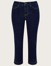 Idabella Crop Skinny Jeans with Recycled Polyester	, Blue (INDIGO), large