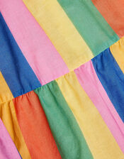Rainbow Stripe Tier Dress, Multi (MULTI), large