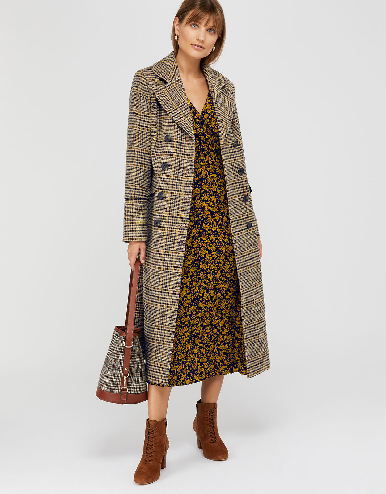 Womens checked coats uk online